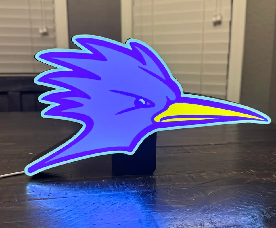 Custom logo light box shelf display